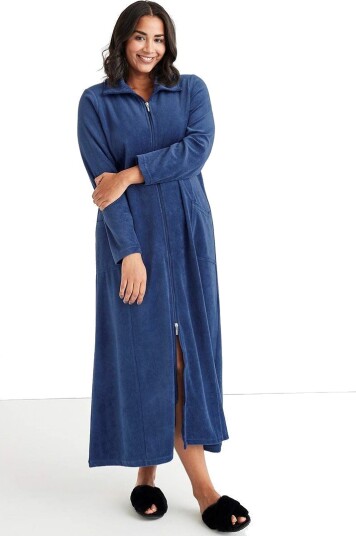 Cellbes Lang morgenkåpe i velour Wilma 54/56
