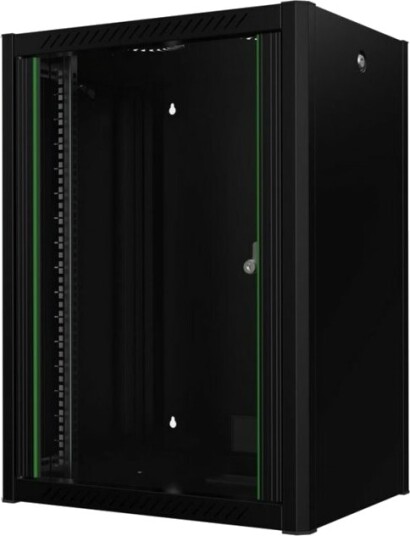 Lanview By Logon Rack Skap 60 X 45 Pro Veggmonterbar Svart Ral 9005 16U 19" Lanview By Logon Rack Skap 60 X 45 Pro Veggmonterbar Svart Ral 9005 16U 19"