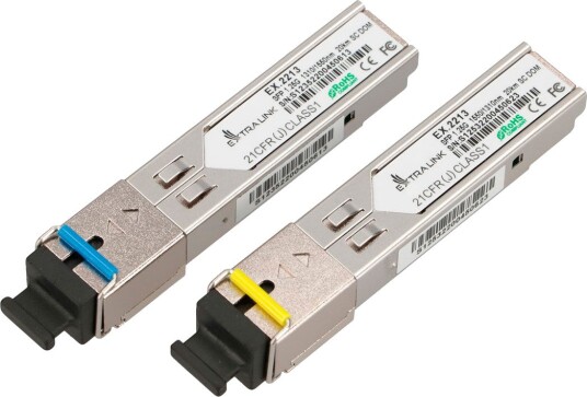 Extralink SFP Transceivermodul 1.25Gbps GigE/SONET WDM SC 2-pakning