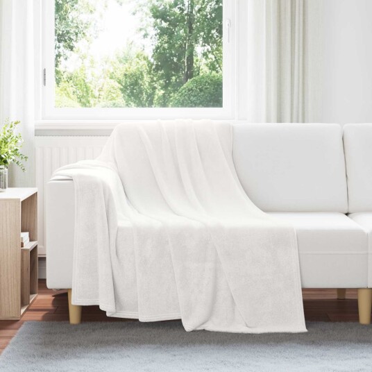 vidaXL Kastepledd 6 pcs Hvit 150 x 200 cm Fleece