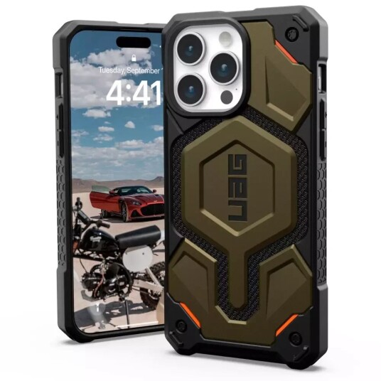 UAG iPhone 15 Pro Max UAG MONARCH Pro Series Deksel - MagSafe Kompatibel - Element Green