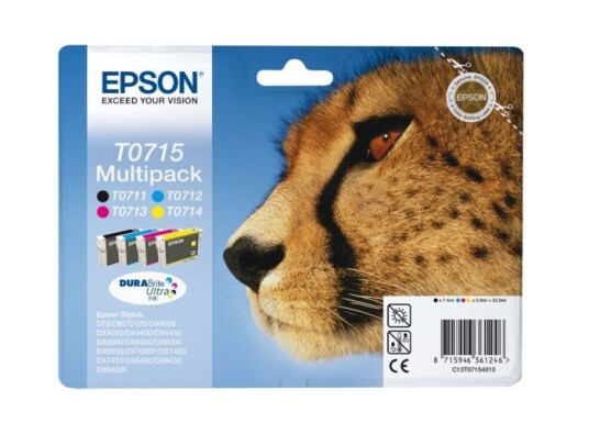 Epson T0715 Blekkpatron 4-pk.