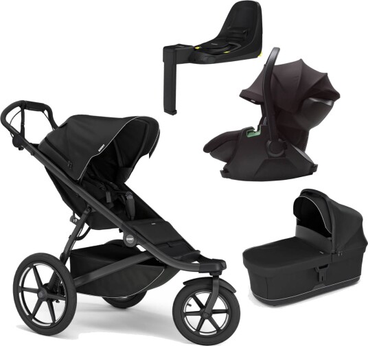 Thule Urban Glide 3 4in1 Black Inkl. Maple Black + Base Alfi Nyfødtpakke