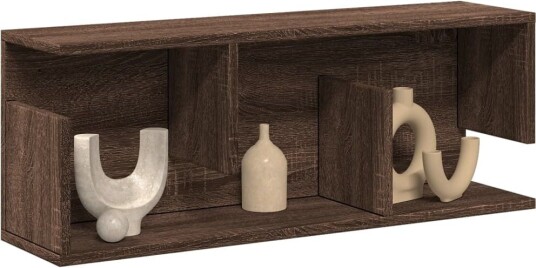 Veggskap 80x20x30 cm brun eik konstruert tre
