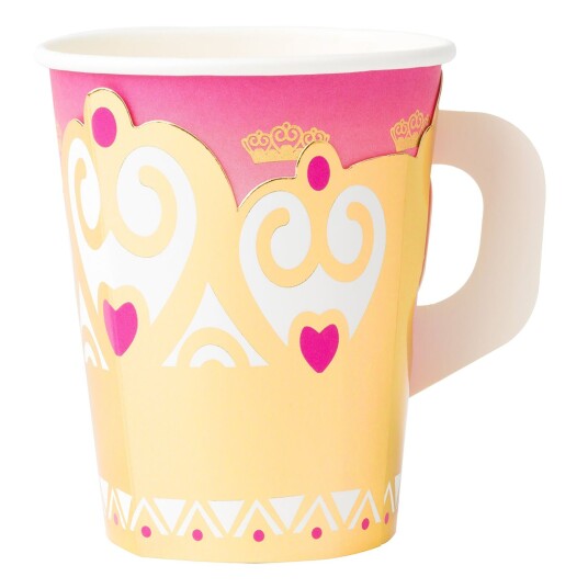Design House Pappkopper Prinsessekrone Rosa - 8-pakning