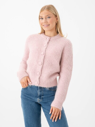 Selected Femme Gabriella Long Sleeve O Neck Button Cardigan Rosa XL
