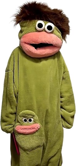 Halloween Big Mouth Monster Onesie i Plysj XL YH