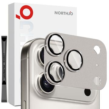 Northjo iPhone 17 Pro Max Full beskyttelse matt metall og kameralinsebeskytter i herdet glass   grå