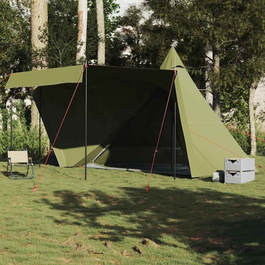 Familietelt for camping 8 personer olivengrønn vanntett