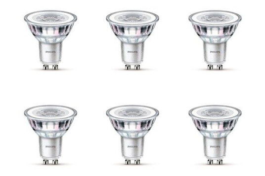 Philips LED-lyspære LEDClassic 4,6W/827 (50W) 6-pack GU10 Philips LED-lyspære LEDClassic 4,6W/827 (50W) 6-pack GU10