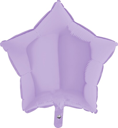 Ballongkungen Folieballong Stjerne Pastell-Lilla Matt 45 cm 192M02L