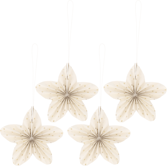 Scandi Living Twinkle juletrepynt 4 pk Gull prikkete Scandi Living Twinkle juletrepynt 4 pk Gull prikkete