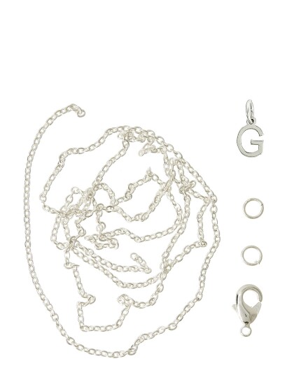 Me & My Box Letter G Sp With O-Ring, Chain And Clasp - Silver - ONE SIZE Me & My Box Letter G Sp With O-Ring, Chain And Clasp - Silver - ONE SIZE