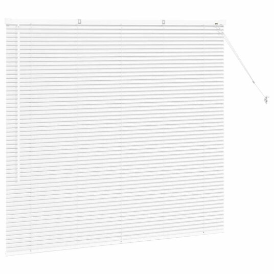  Vindu Persienne med gardiner Manual Hvit Aluminium