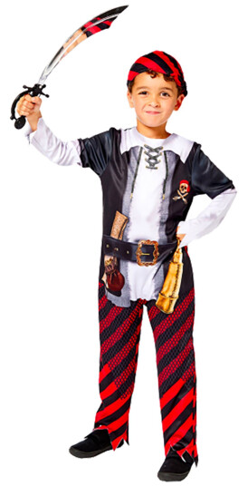 Amscan International Piratgutt Barn Karnevalskostyme 8–10 år Amscan International Piratgutt Barn Karnevalskostyme 8–10 år