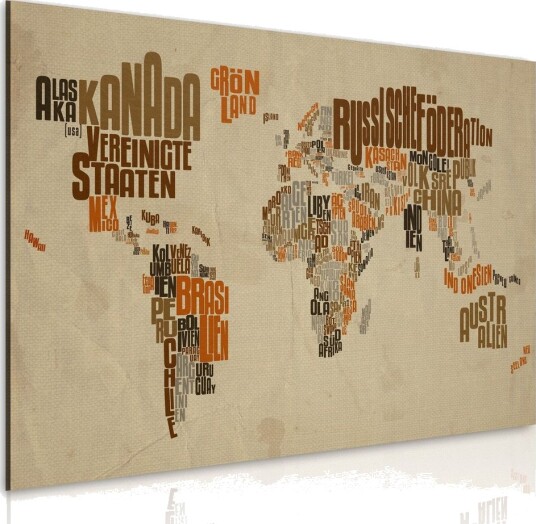 Bilde Map of the world 120x80 Artgeist sp. z o. o.