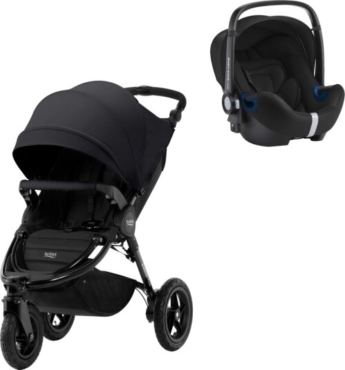 Britax Römer Britax B Motion 3 Plus Komplett m/ Kalesjepakke Og BabySafe2 Bilstol Cosmos Black