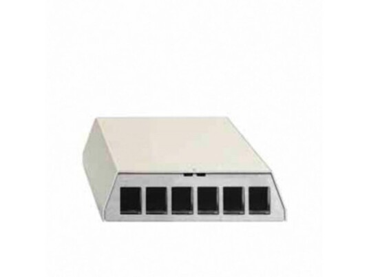 Rutenbeck Pp-Um A-6 Ap Rw - Patchpanel (Blindt Ark) - Overflatemonterbar Egnet For Veggmontering Stasjonær Din-Skinnemonterbar - Pure White Ral 9010 - 6 Porter