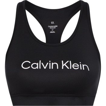 Calvin Klein BH Sport Essentials Medium Support Bra Svart polyester Small Dame Calvin Klein BH Sport Essentials Medium Support Bra Svart polyester Small Dame