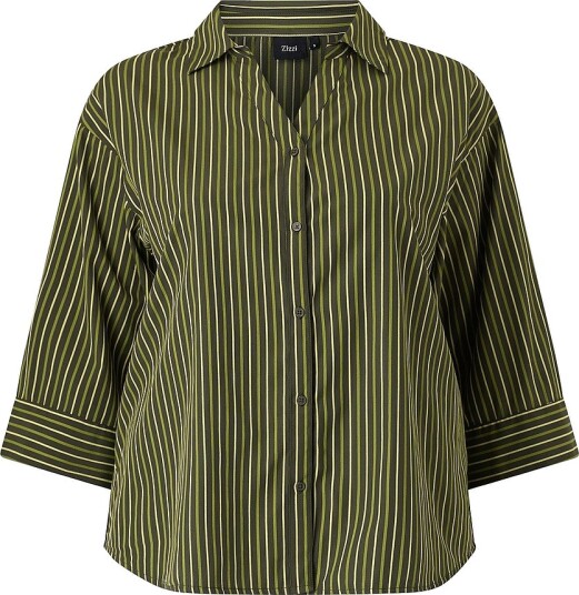 Zizzi Skjorte Mayaline L/S Shirt Grønn