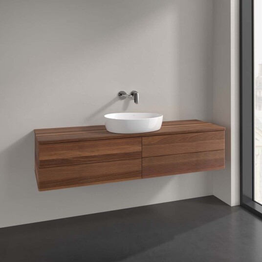 Villeroy & Boch Antao Servantskap med 4 skuffer 160x50x36 cm m/lys Valnøtt