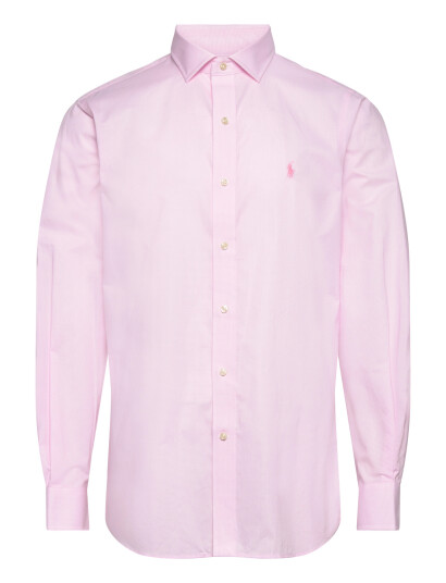 Polo Ralph Lauren Custom Fit Tattersall Poplin Shirt   Pink   39.5