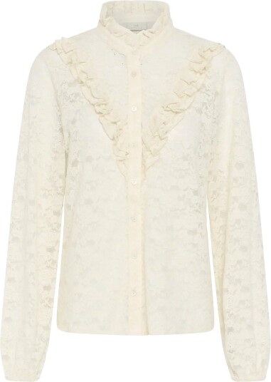 Kaffe Kagigi Flounce Lace Shirt Cream XL