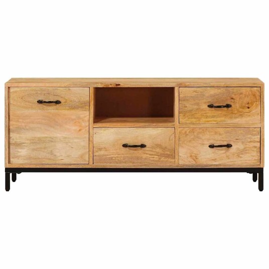 TV stativer med skuff Brun 110 x 30 x 46 cm Massiv mango tre TV stativer med skuff Brun 110 x 30 x 46 cm Massiv mango tre