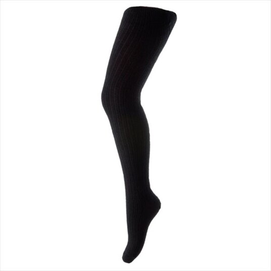 MP 128 Wool Rib Strømpebukser 08 Black 0-6 mdr/60