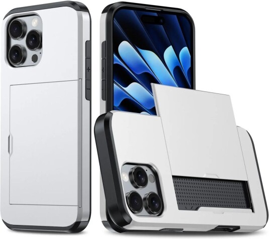 EIDERWOOD iPhone 16 Pro Håndverker Deksel m. Lommebok - Sølv