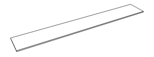 Norema Foring 2420x350 klassisk hvit malt