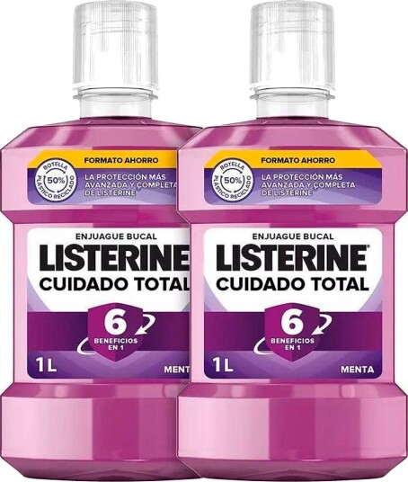 LISTERINE Munnvann 2 x 1 ltr. Total Care 6-in-1