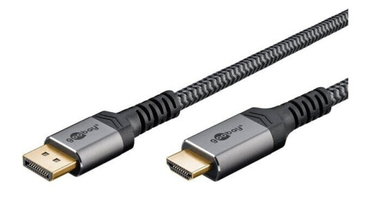 Pro HDMI 2.0 til DisplayPort 1.2 Kabel, 1m, Svart