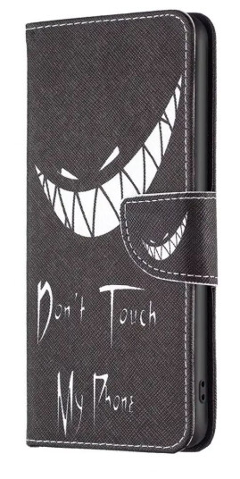 EIDERWOOD Sony Xperia 1 VI Flip Deksel i Skinn med Lommebok og Trykk - "Don't Touch My Phone"
