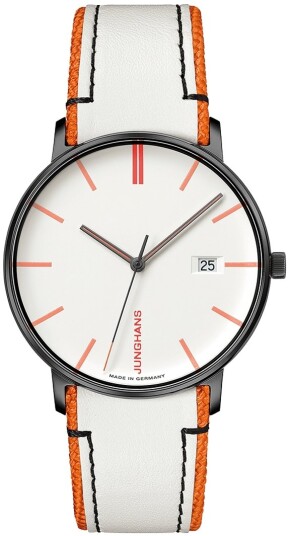 Junghans Dameklokke 41/4480.00 FORM Quarz Hvit/Lær Ø39.9 mm
