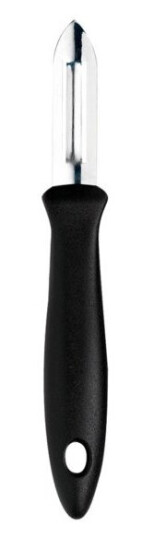 Fiskars 1023786 Frukt Og Grønt Rett Skrellekniv Rustfritt Stål Svart Hengehull 60 Mm
