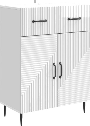Serviesskap Høgglans hvit 66 x 34,5 x 89,5 cm Konstruert tre Serviesskap Høgglans hvit 66 x 34,5 x 89,5 cm Konstruert tre