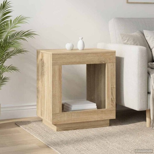 vidaXL Sidetabell Sonoma eik 60 x 40 x 65 cm Konstruert tre