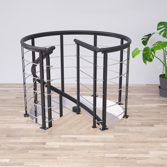 Dolle Design Spiral Reposgelender Antracit Ø120