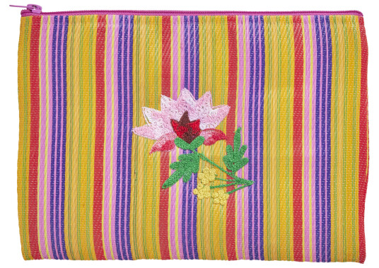 Rice - Recycled Plastic Pouch Bag Flower Print Rice - Recycled Plastic Pouch Bag Flower Print