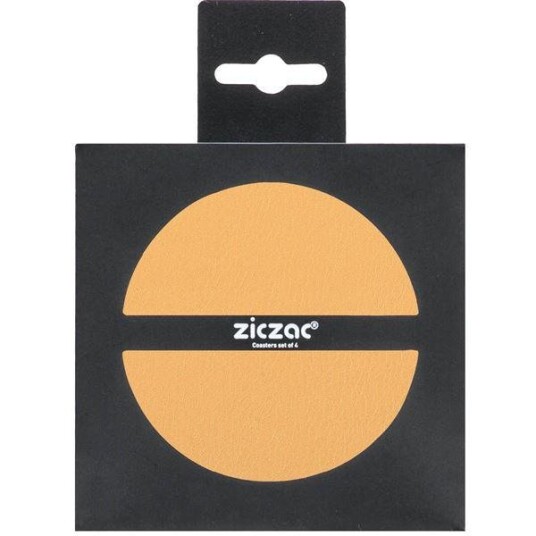 ZicZac Togo glassbrikker 10 cm 4 stk oker ZicZac Togo glassbrikker 10 cm 4 stk oker