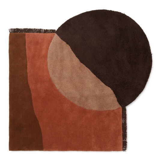 ferm LIVING View gulvteppe 140x180 cm Rød-brun