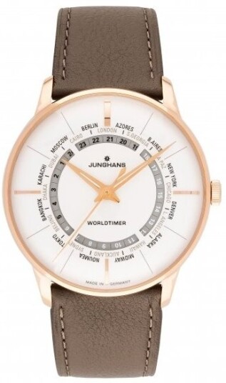 Junghans Herreklokke 27/5012.01 Meister Hvit/Lær Ø40.4 mm