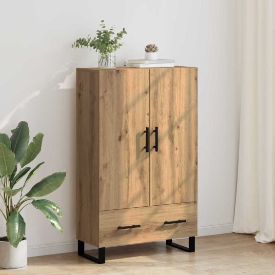 Høyskap med skuff Artisan Eik 69,5 x 30 x 115 cm Konstruert tre