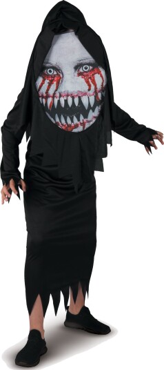 RIO Demonkostyme Med Stor Maske - Str. 140 cm (8-10 År)