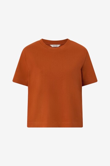 Selected Women   Topp slfEssential SS Boxy Tee   Brun