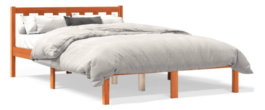 vidaXL Sengeramme brun 140x190 cm heltre furu 8721012406247
