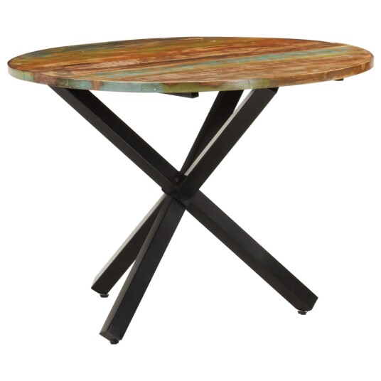 Spisebord rundt 100x100x75 cm gjenvunnet heltre 8720286105740
