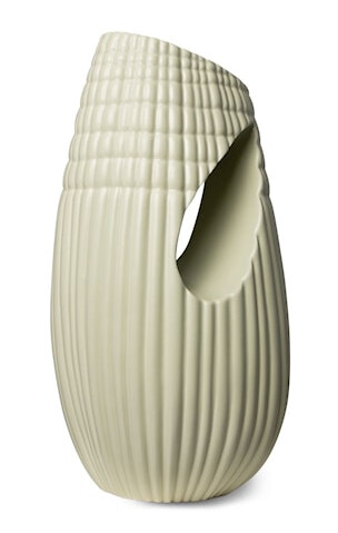 HK objects: Ceramic riflet vase, matt mint