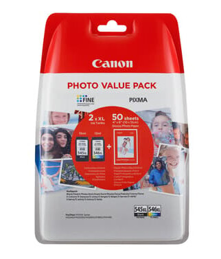 Canon Blekk Value Pack Pg545xl/cl546xl + 10x15 Cm Fotopapir 50 Ark Canon Blekk Value Pack Pg545xl/cl546xl + 10x15 Cm Fotopapir 50 Ark